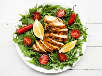 Grilled Chicken Salad with Mixed Greens