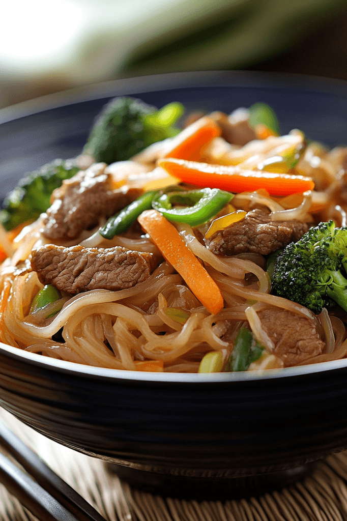Asian-style roast beef noodles