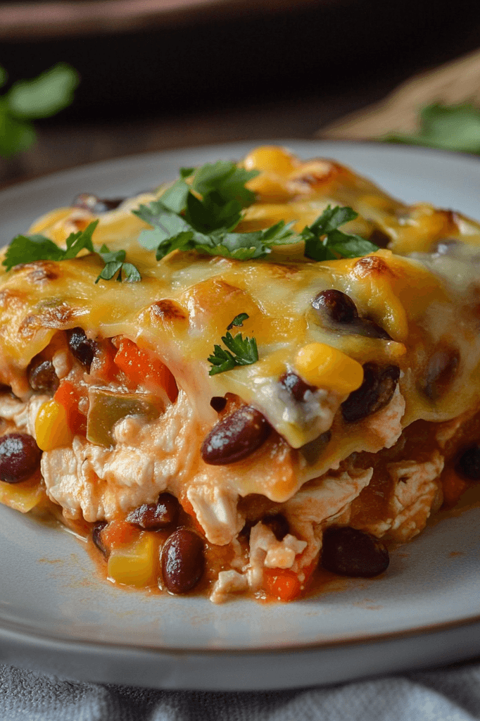 Mexican-style vegetable lasagna